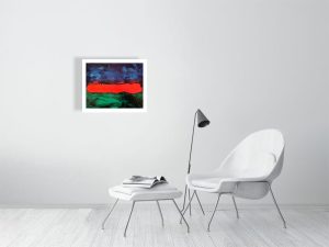 Red beauty - Giclee of abstract acrylic original painting by angie moyes