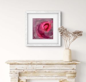 Pink Eddy - abstract acrylic original painting by angie moyes