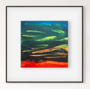 Dusk - abstract acrylic original painting by angie moyes