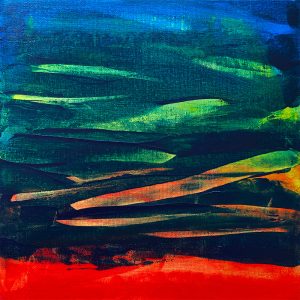 Dusk - abstract acrylic original painting by angie moyes