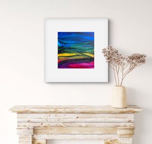 Gloaming - abstract acrylic original painting by angie moyes