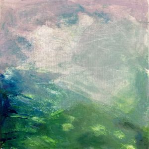 Peeking - abstract acrylic original painting by angie moyes