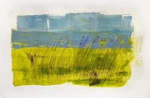 Staithe - abstract acrylic original painting on paper by angie moyes