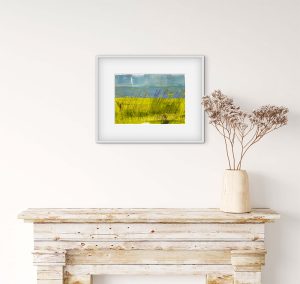 Staithe - abstract acrylic original painting on paper by angie moyes