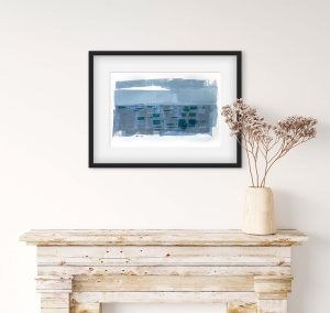 Overy - abstract acrylic original painting on paper by angie moyes