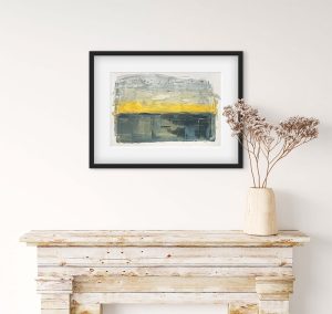 Awash - abstract acrylic original painting on paper by angie moyes