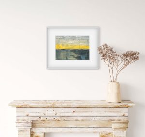 Awash - abstract acrylic original painting on paper by angie moyes