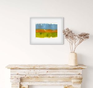 Closing - abstract acrylic original painting on paper by angie moyes