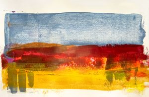 Desert - abstract acrylic original painting on paper by angie moyes