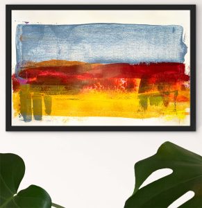 Desert - abstract acrylic original painting on paper by angie moyes