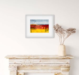 Desert - abstract acrylic original painting on paper by angie moyes