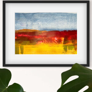 Desert- abstract acrylic original painting on paper by angie moyes