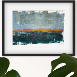Gathering - abstract acrylic original painting on paper by angie moyes