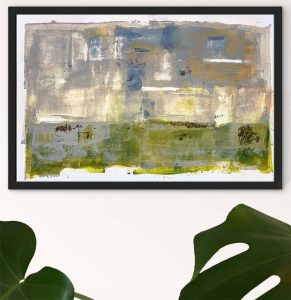 Paths edge - abstract acrylic original painting on paper by angie moyes