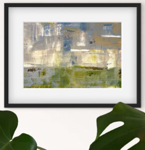 Paths edge - abstract acrylic original painting on paper by angie moyes