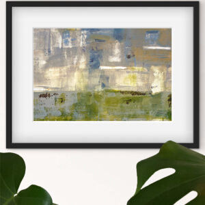 Paths edge - abstract acrylic original painting on paper by angie moyes