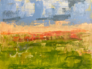 Somewhere Nice - abstract acrylic original painting by angie moyes