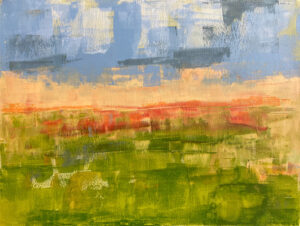 Somewhere Nice - abstract acrylic original painting by angie moyes