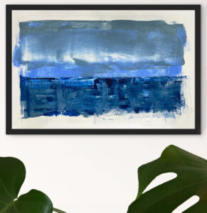 Squall - abstract acrylic original painting on paper by angie moyes