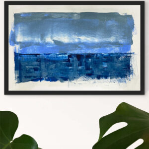 Squall - abstract acrylic original painting on paper by angie moyes