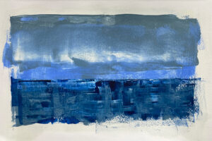 Squall - abstract acrylic original painting on paper by angie moyes