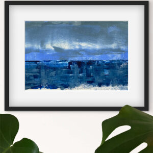 Squall - abstract acrylic original painting on paper by angie moyes