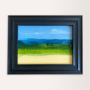 By the sea - faux abstract landscape by angie moyes