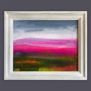 Heather - faux abstract landscape by angie moyes