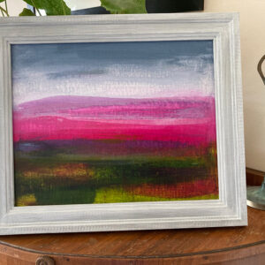 Heather - faux abstract landscape by angie moyes