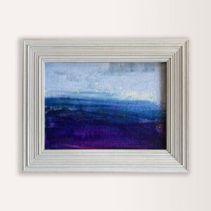 Lavender blue - faux abstract landscape by angie moyes