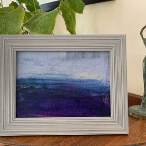 Lavender blue - faux abstract landscape by angie moyes