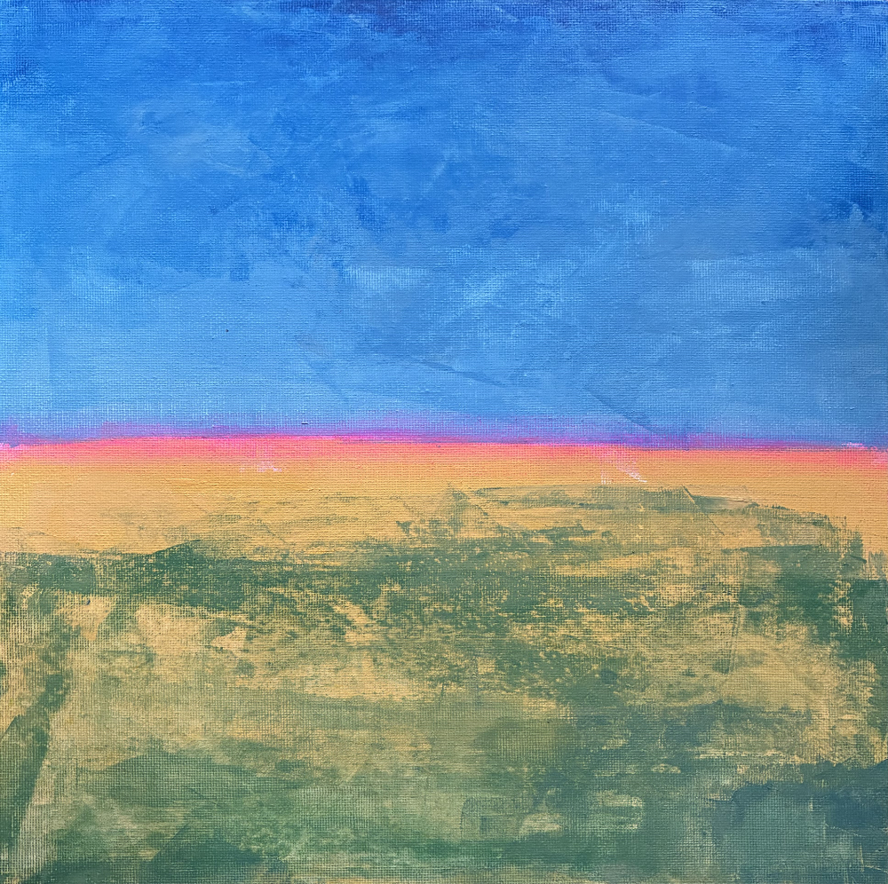 sweet horizon - abstract acrylic original painting by angie moyes