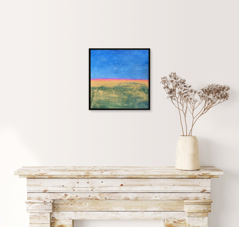 sweet horizon - abstract acrylic original painting by angie moyes